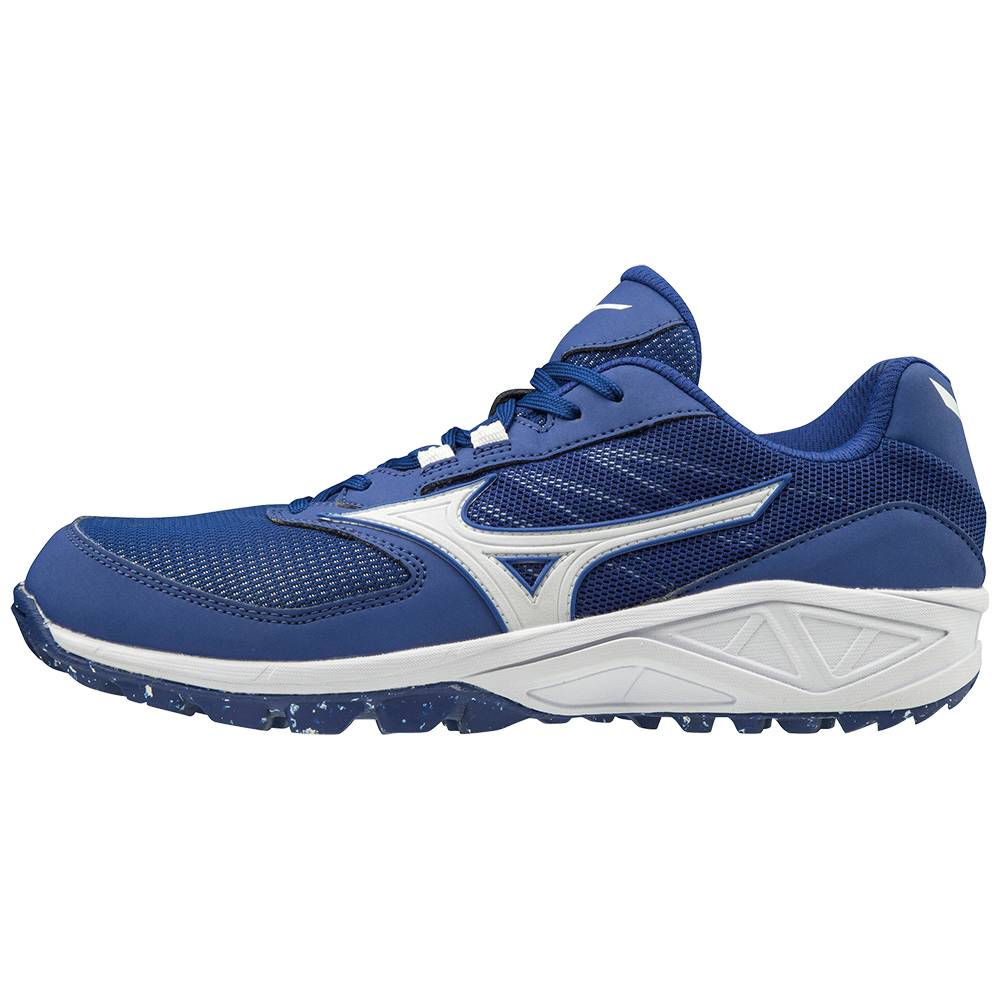 Mizuno Men's Dominant All Surface Low Turf Baseball Shoes Royal/White (320565-FBR)